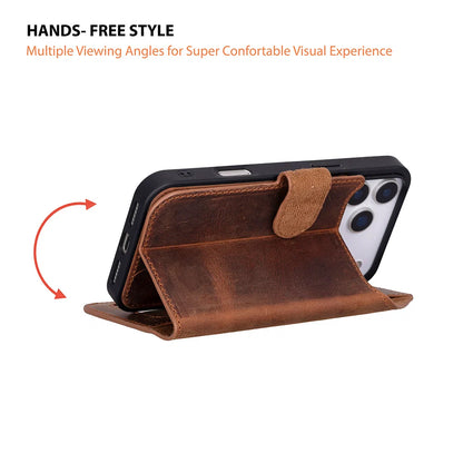 Magic iPhone 17 Pro Max Detachable Leather Wallet Case – Expanded Palette