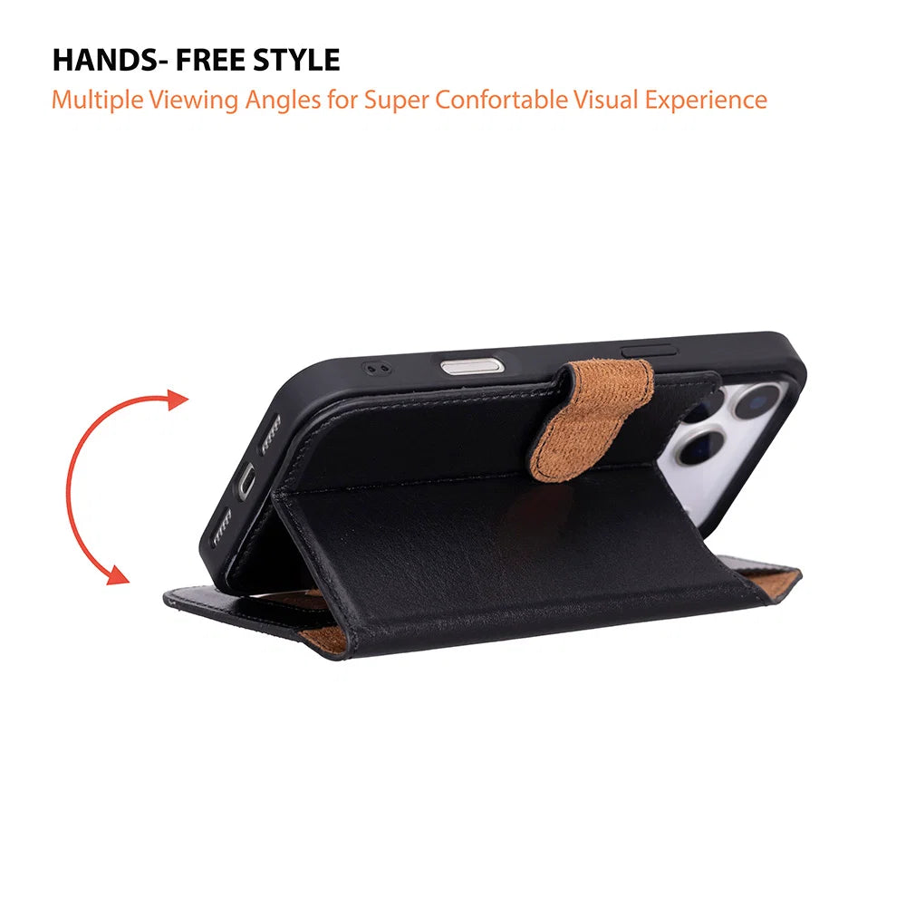 Magic iPhone 17 Pro Max Leather Detachable Wallet Case