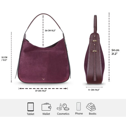 Carina Suede Leather Tote Bag