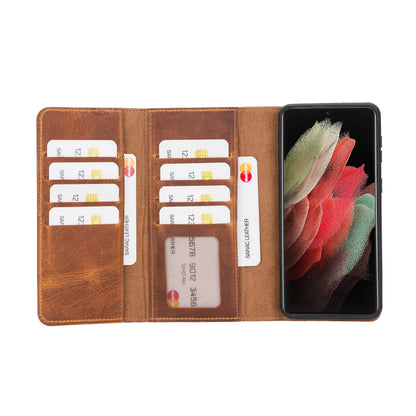 Santa Samsung Galaxy S21 Plus Detachable Leather Wallet Case