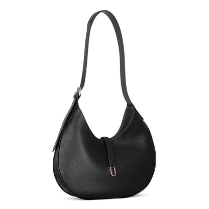 Rosa Crescent Leather Shoulder Bag