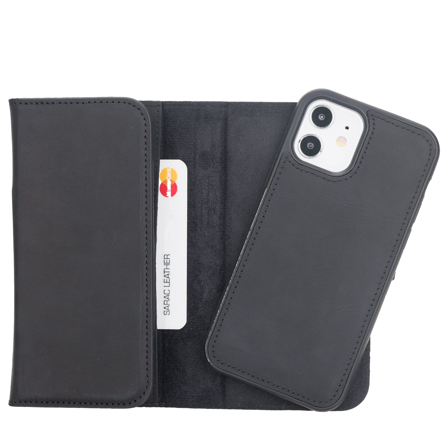 Santa iPhone 12 Mini Leather Detachable Wallet Case
