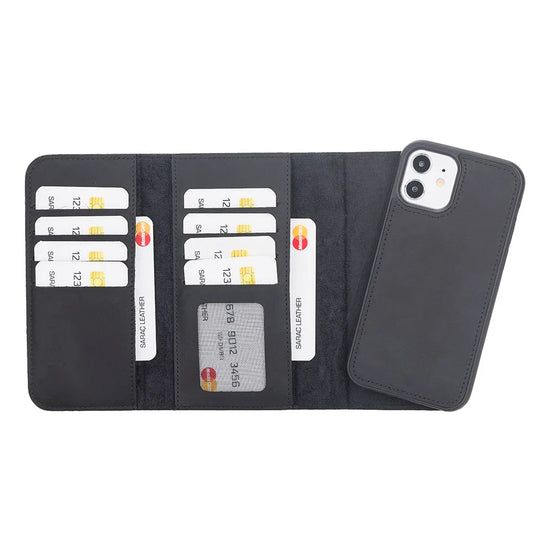 Santa iPhone 12 Mini Leather Detachable Wallet Case