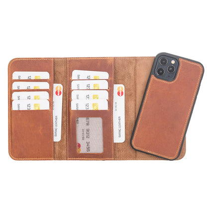 Santa iPhone 12 Pro Max Detachable Leather Wallet Case