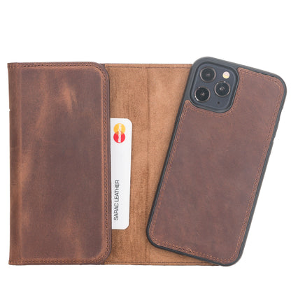 Santa iPhone 12 Pro Detachable Leather Wallet Case