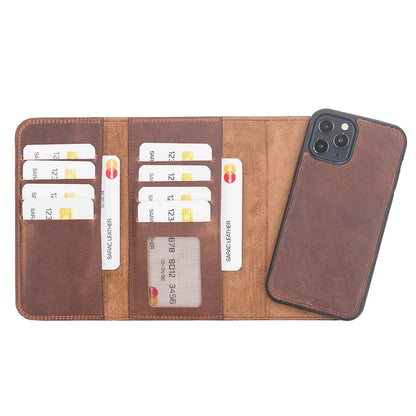 Santa iPhone 12 Pro Detachable Leather Wallet Case
