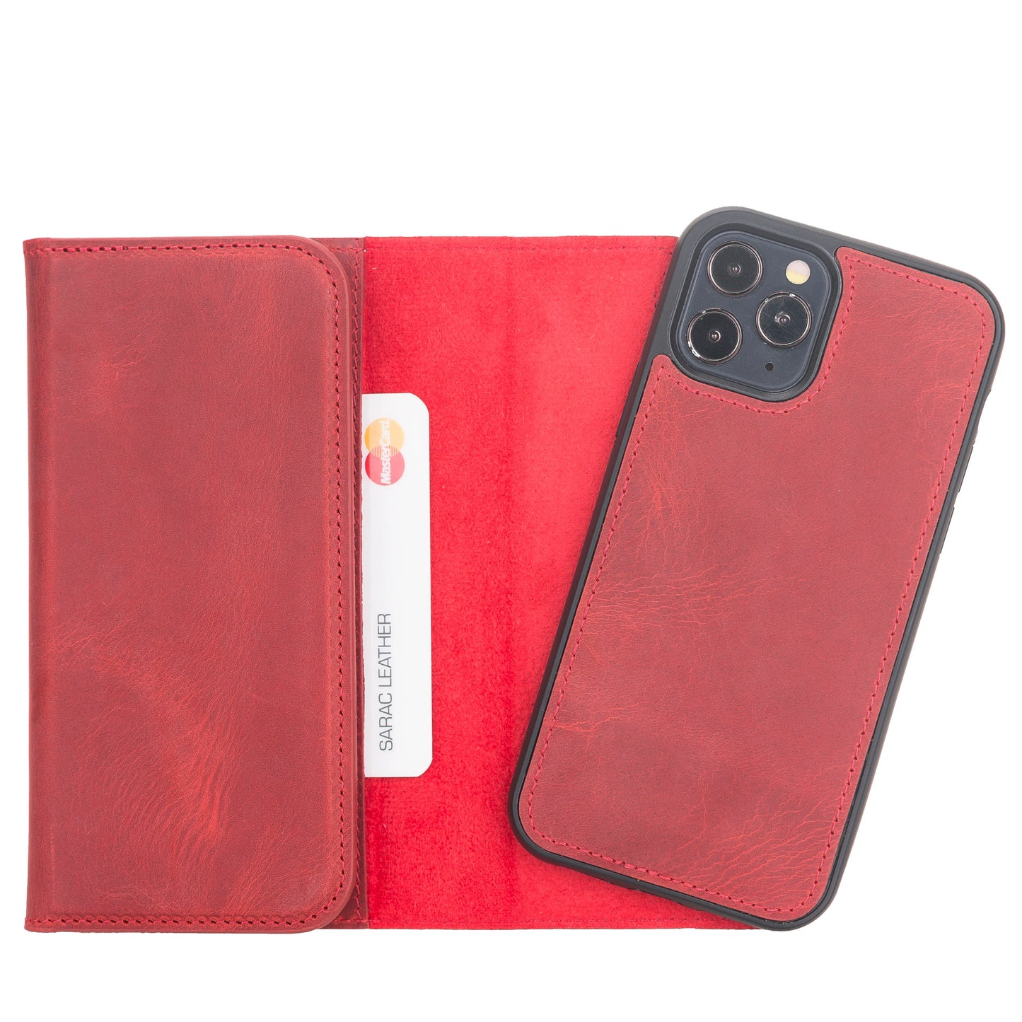Santa iPhone 12 Pro Leather Detachable Wallet Case