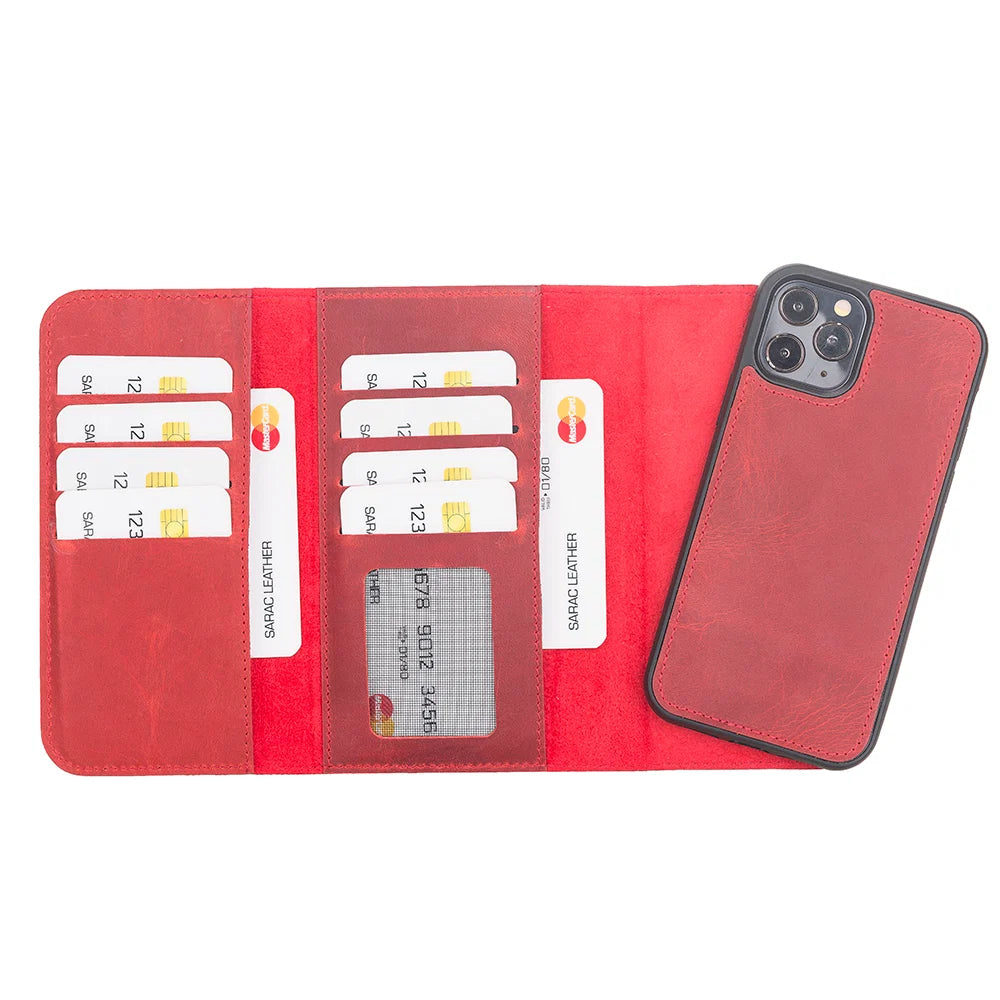 Santa iPhone 12 Pro Leather Detachable Wallet Case
