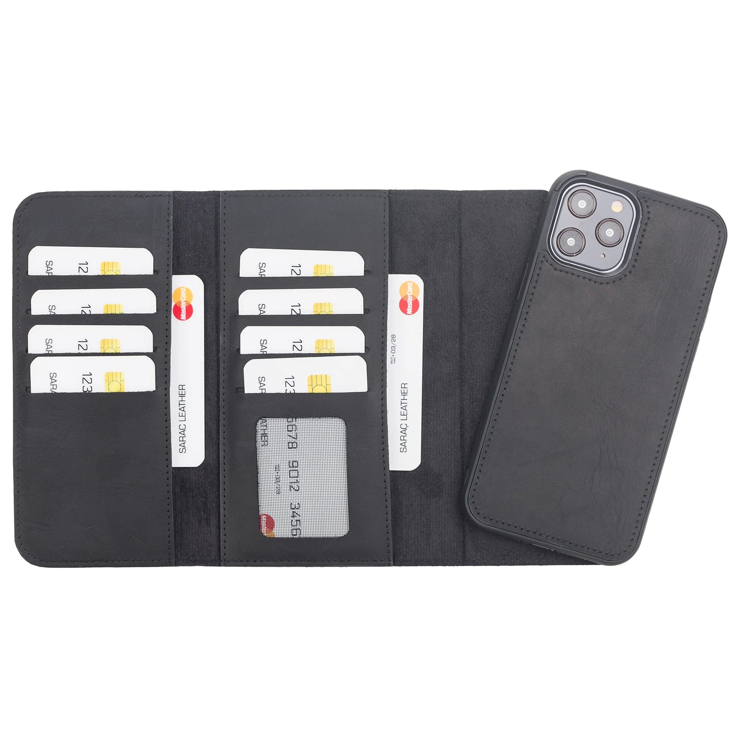 Santa iPhone 12 Pro Leather Detachable Wallet Case