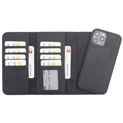 Santa iPhone 12 Pro Max Detachable Leather Wallet Case