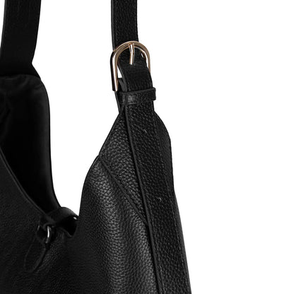 Rosa Crescent Leather Shoulder Bag