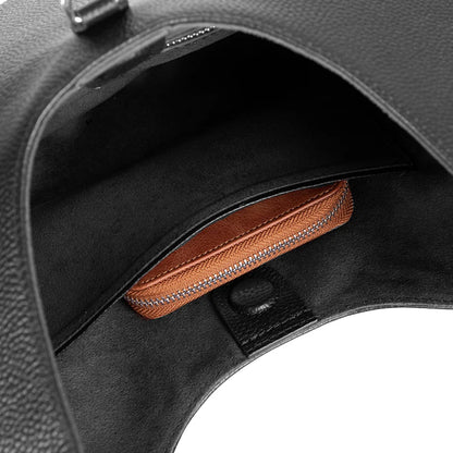 Rosa Crescent Leather Shoulder Bag