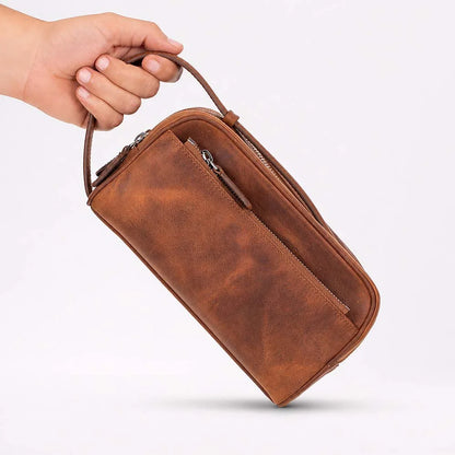 Travero Leather Toiletry Bag