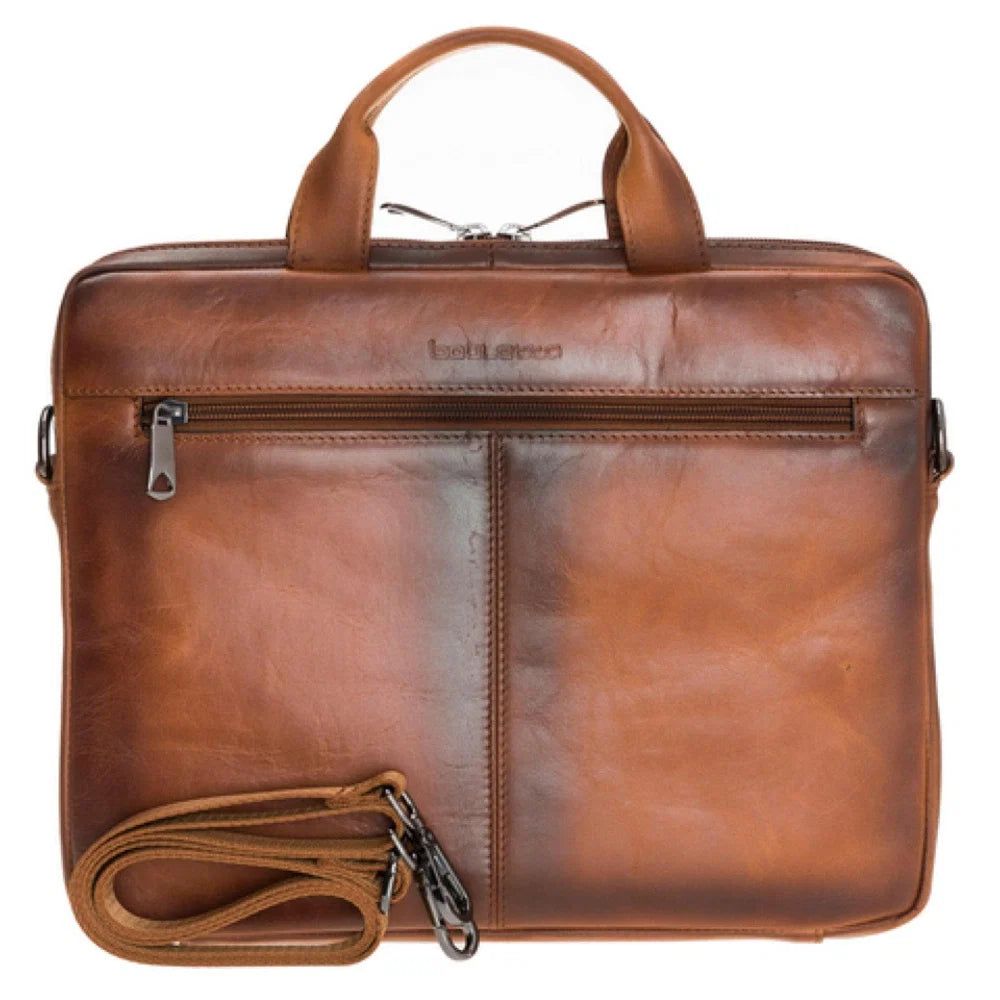 Bouletta 16" Apollo Genuine Leather Bags Apple MacBook Pro / Mac Book Air / Notebook Dark Brown
