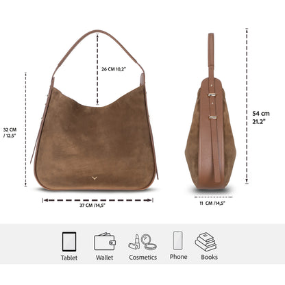 Carina Suede Leather Tote Bag