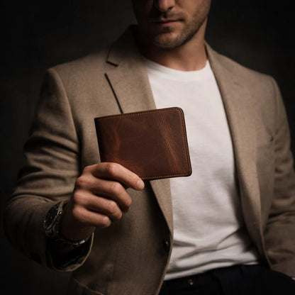 Dario Leather Bifold Wallet with Coin Pocket