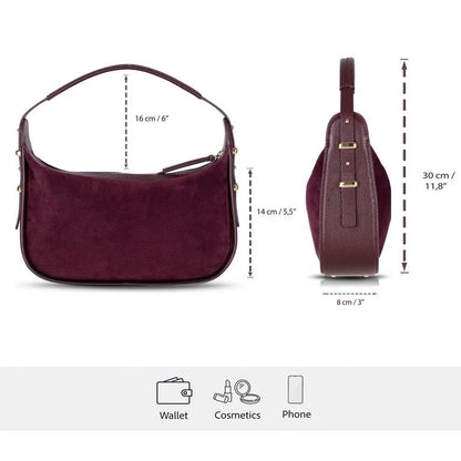 Dolcezza Suede Leather Shoulder Bag