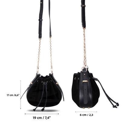 Valentina Suede Leather Shoulder Bag