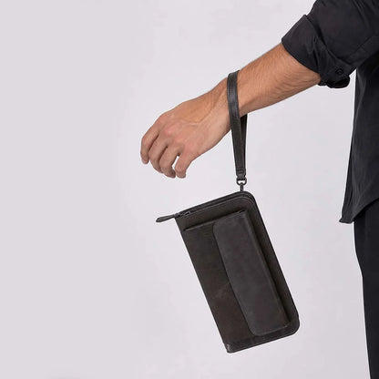 Novarco Leather Wristlet Clutch