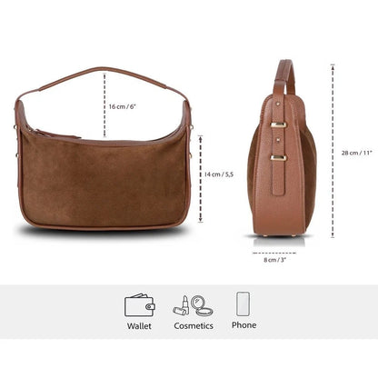 Dolcezza Suede Leather Shoulder Bag