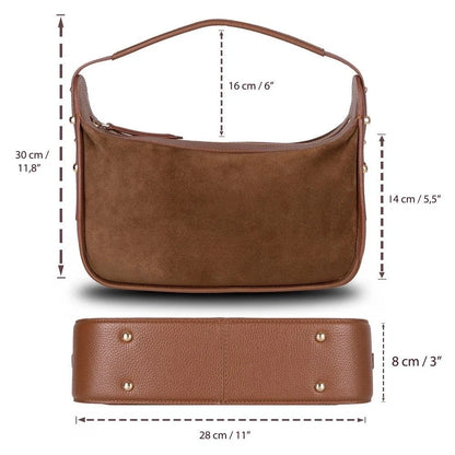 Dolcezza Suede Leather Shoulder Bag