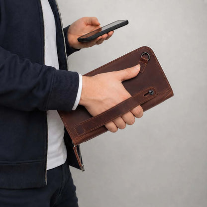 Novarco Leather Wristlet Clutch