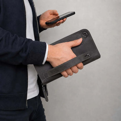 Novarco Leather Wristlet Clutch
