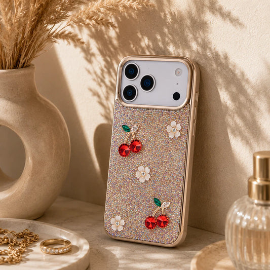 Freya Crystal Cherry Case for iPhone 17 Pro