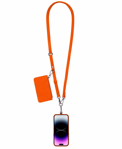 FlexGo PU Phone Strap & Detachable Wallet Set
