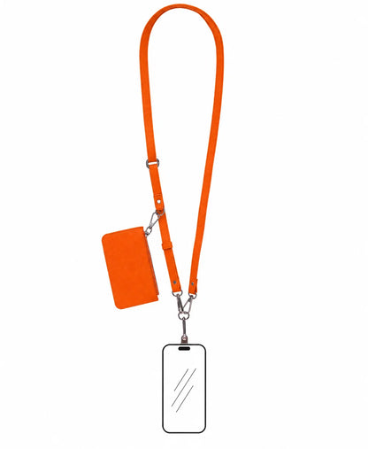 FlexGo PU Phone Strap & Detachable Wallet Set