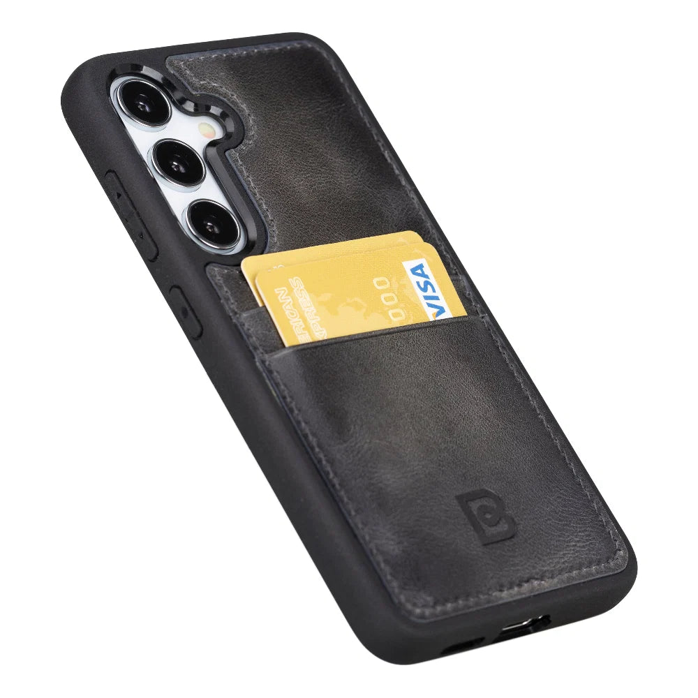 Flex Cover Leather Samsung Galaxy S24 Case with Card Holder