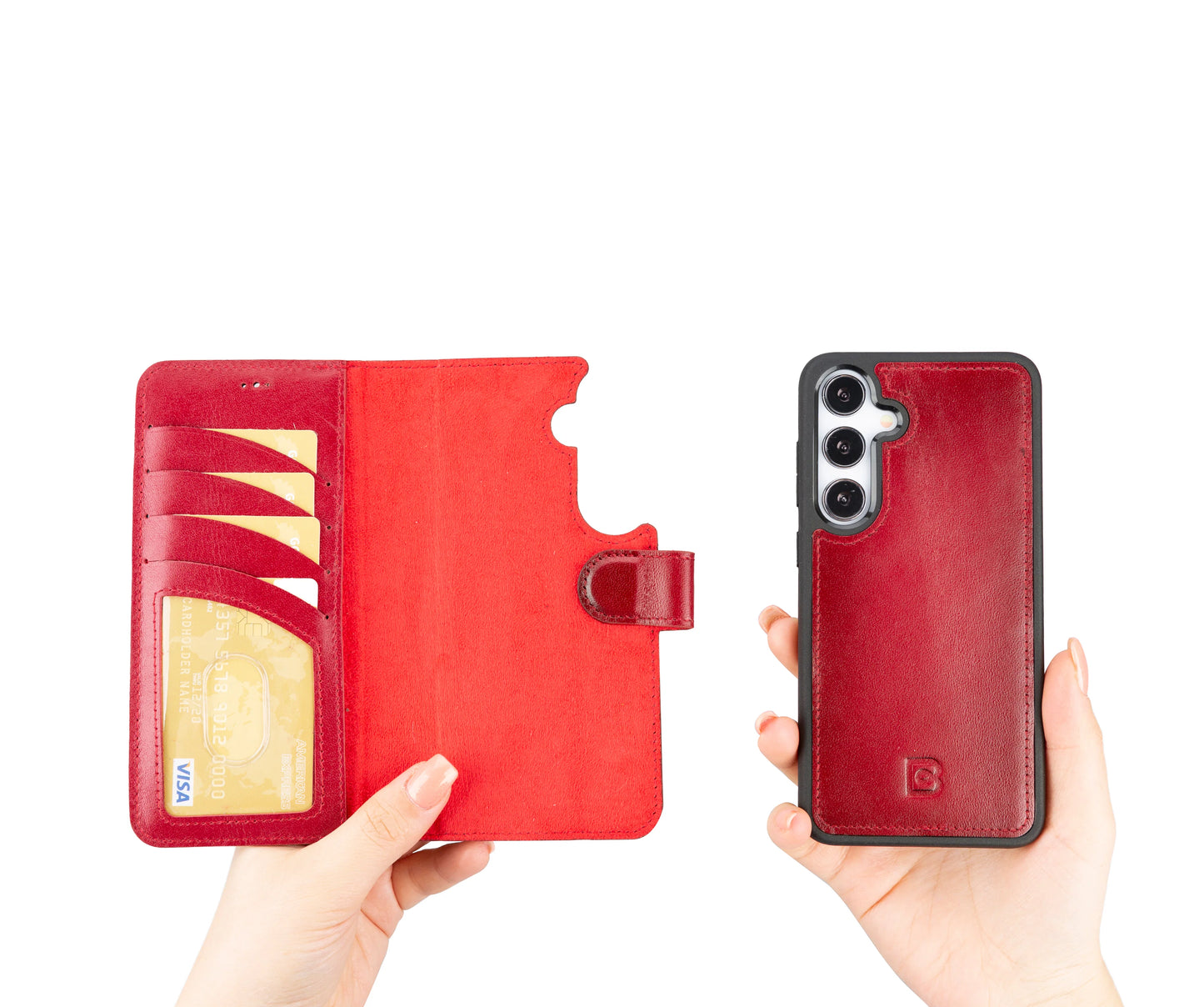 Magic Samsung Galaxy S24 Plus Detachable Leather Wallet Case