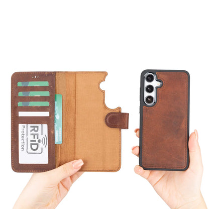 Magic Samsung Galaxy S25 Plus Detachable Leather Wallet Case – Core Palette