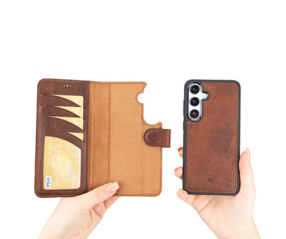 Magic Samsung Galaxy S24 Plus Detachable Leather Wallet Case – Expanded Palette