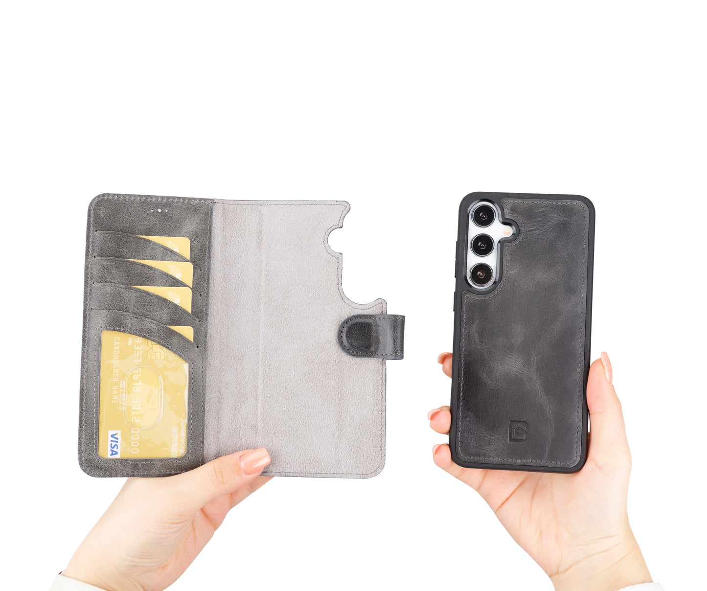 Magic Samsung Galaxy S24 Ultra Detachable Leather Wallet Case