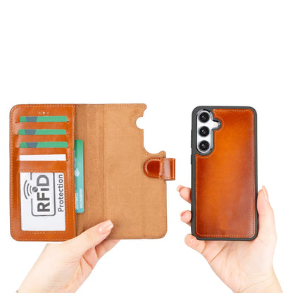 Magic Samsung Galaxy S25 Detachable Leather Wallet Case – Core Palette