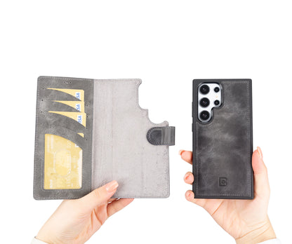 Magic Samsung Galaxy S24 Ultra Detachable Leather Wallet Case – Expanded Palette