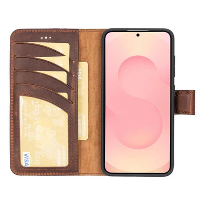 Magic Samsung Galaxy S25 Detachable Leather Wallet Case – Expanded Palette
