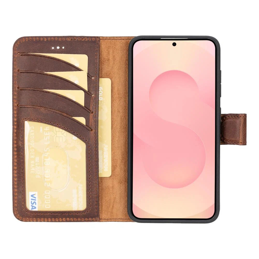 Magic Samsung Galaxy S25 Plus Leather Detachable Wallet Case