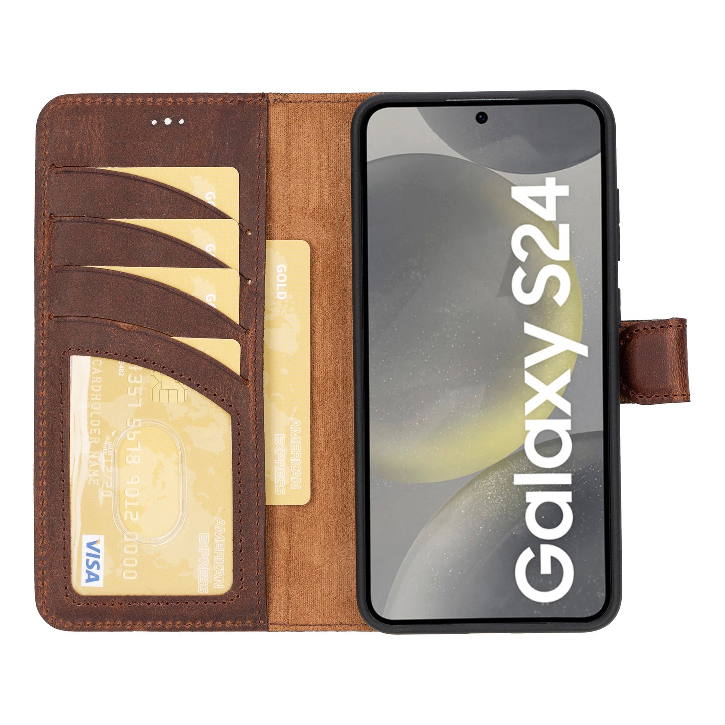 Magic Samsung Galaxy S24 Detachable Leather Wallet Case