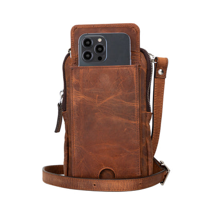 Nino Leather Phone Crossbody Bag