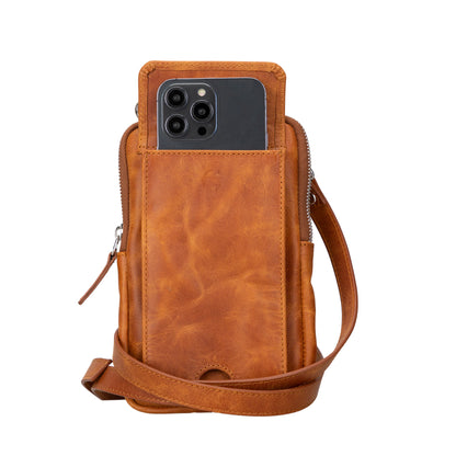 Nino Leather Phone Crossbody Bag