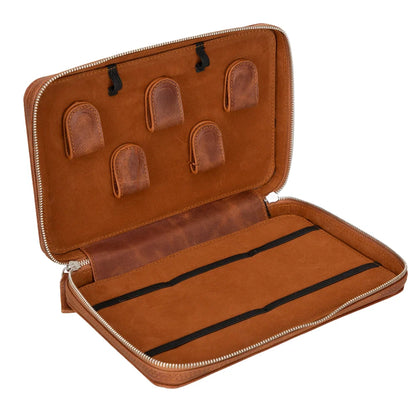 Leather Travel Cable Organizer – 5 Colors