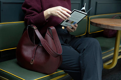 Rosa Crescent Leather Shoulder Bag