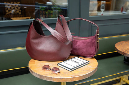 Rosa Crescent Leather Shoulder Bag