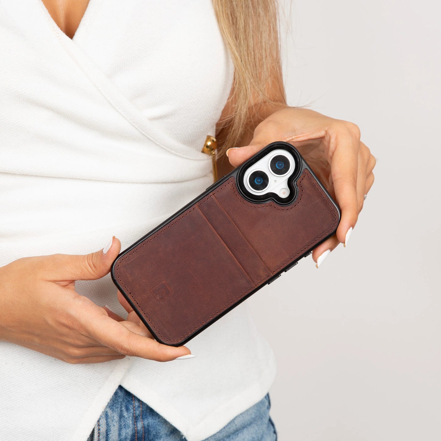 Flex Cover Leather iPhone 17 Case with Card Holder