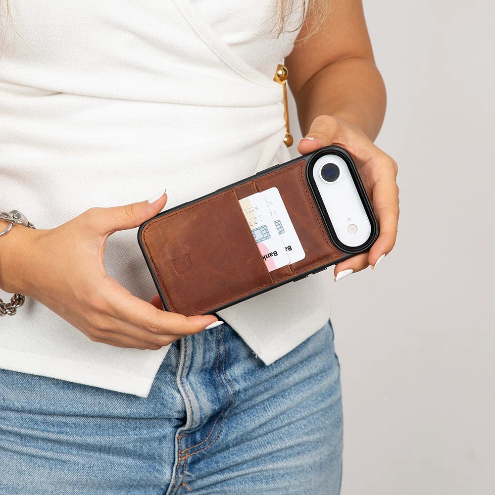 Flex Cover Leather iPhone 17 Air Case with Card Holder