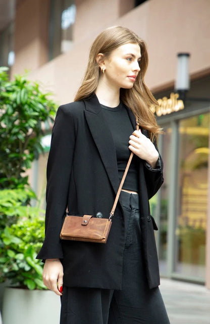 Nexora Leather Phone Crossbody Wallet