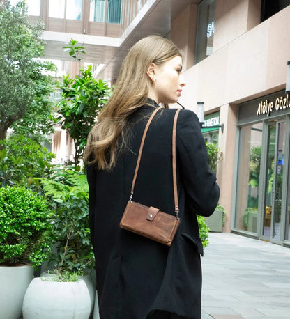 Nexora Leather Phone Crossbody Wallet