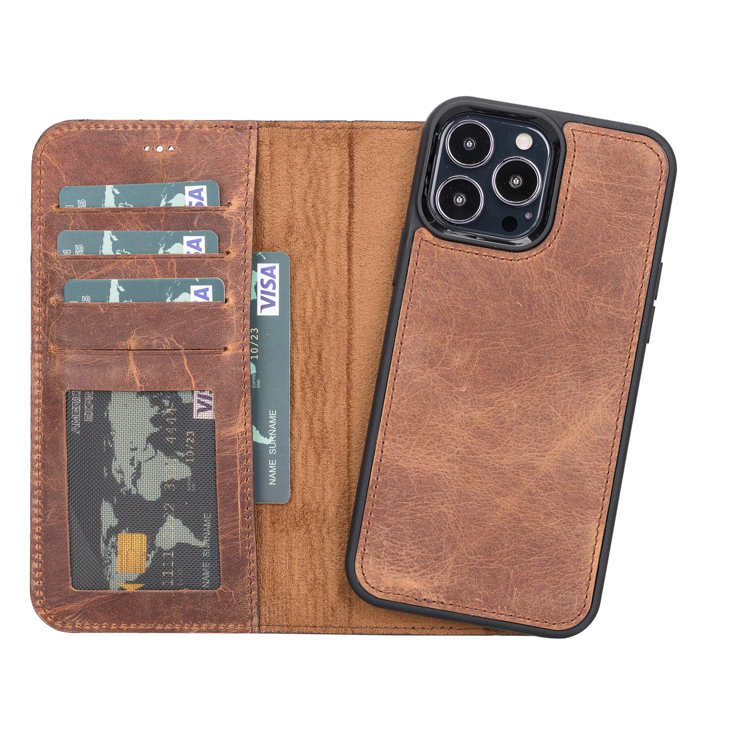 Apple iPhone 12 Series Detachable Leather Case / MW iPhone 12 Pro Max 6.7" / FL1